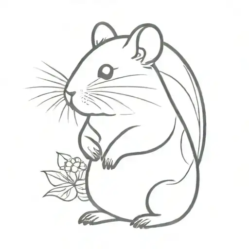 ginger hamster tattoo design idea
