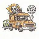 Pop punk,  van, blink 182, sum 41, yellowcard logo tattoo design idea