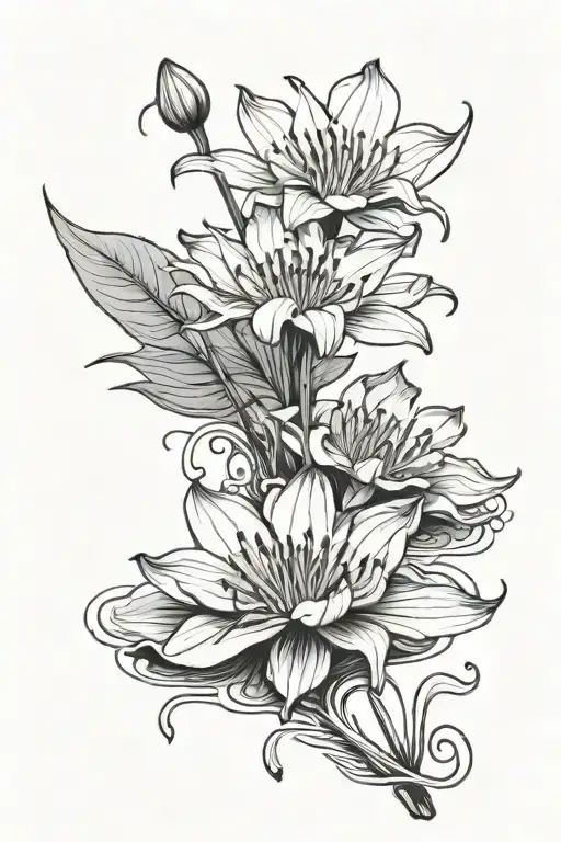 spider lily pad tattoo design idea