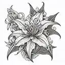 spider lily tattoo design idea