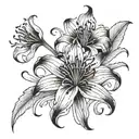spider lily tattoo design idea