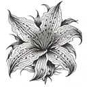 spider lily tattoo design idea