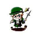 leprechaun viking tattoo design idea