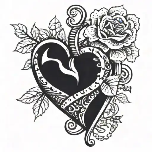 heart with zipper to symbolize my moms open heart surgery  tattoo design idea