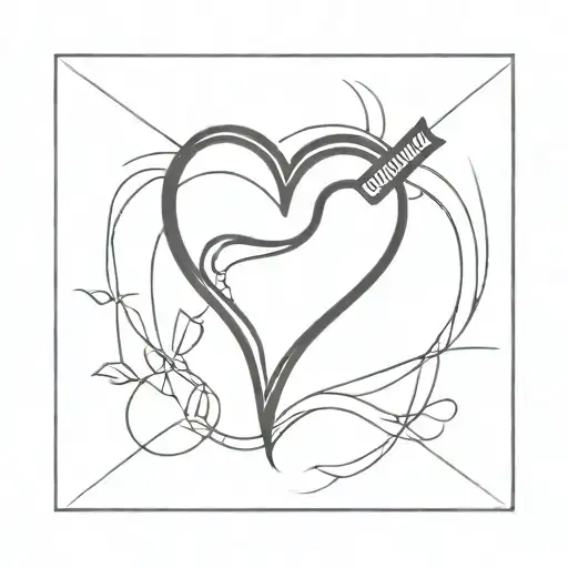heart with zipper opening tattoo design idea