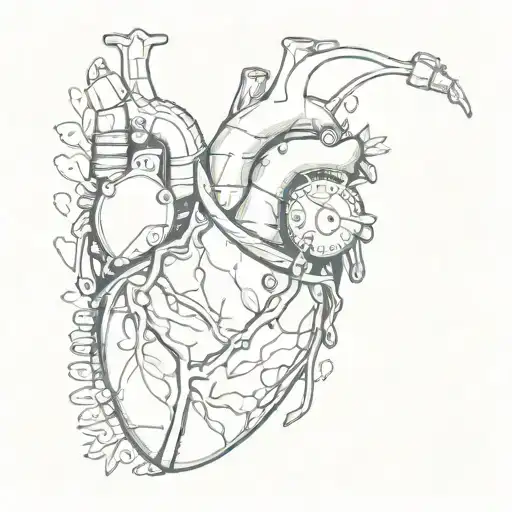 heart with zipper to symbolize my moms open heart surgery  tattoo design idea