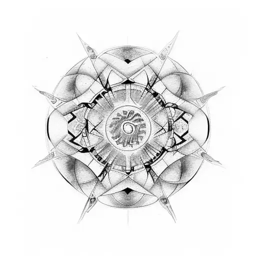 with a Fibonacci or spiral motif, significant dates in stylized numbers, watercolor elements in shades of blue and purpl tattoo design idea