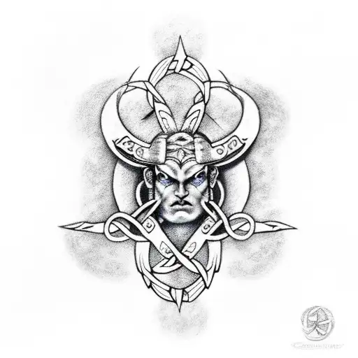 world ash celtic, odin, constellation pleiades, taurus, 3 witches tattoo design idea