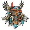 Native American totem tattoo design idea
