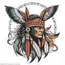 Native American totem tattoo design idea