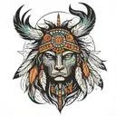 Native American totem tattoo design idea