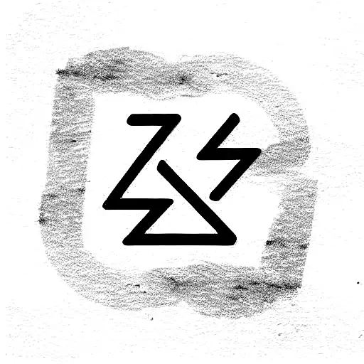 The letters Z, V and S in a constant line tattoo design idea