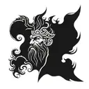 poseidon god tattoo design idea