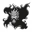 poseidon god tattoo design idea