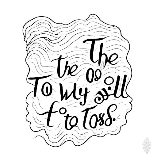 "This too shall pass" wave tattoo design idea