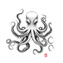 octopus mermaid  tattoo design idea
