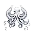 octopus mermaid  tattoo design idea