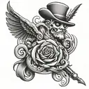write "Dave O tattoo design idea