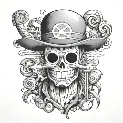 trafalger law one piece tattoo design idea