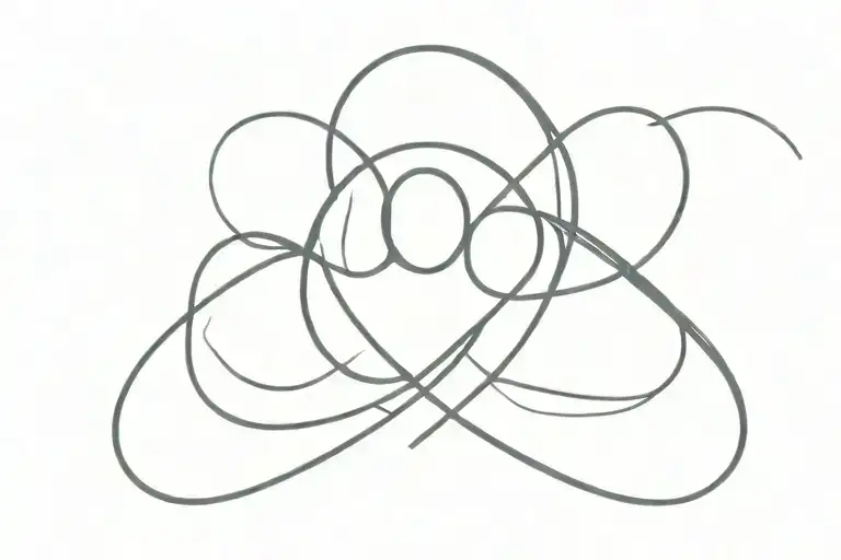 heart and infinity symbol made tattoo design idea