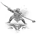 David slaying Goliath tattoo design idea