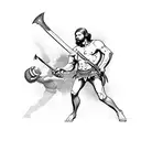 David slaying Goliath tattoo design idea