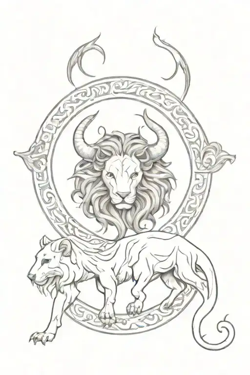 An intricate sleeve tattoo depicting various Greek mythological creatures like the Chimera, Cerberus, and Medusa tattoo design idea