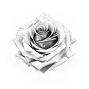 Rose with blackjack tattoo design idea