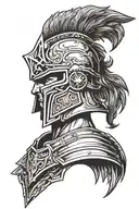 Delta Force Logo backgrounded , Ares With Spartan Warrior Helmet lowkey highcontrast tattoo design idea