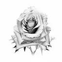 rose, Holly leaf, iris tattoo design idea