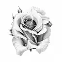 rose, Holly leaf, iris tattoo design idea