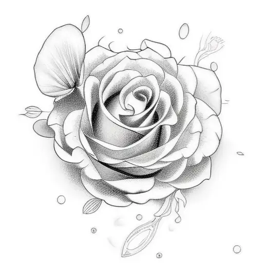 un buda y flor de loto tattoo design idea