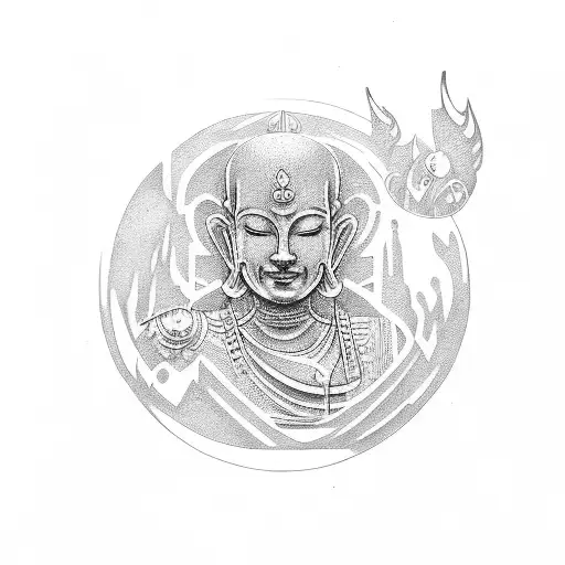 un buda tattoo design idea