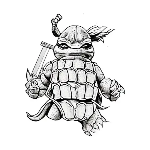 Teenage Mutant Ninja Turtles arm sleeve tattoo design idea