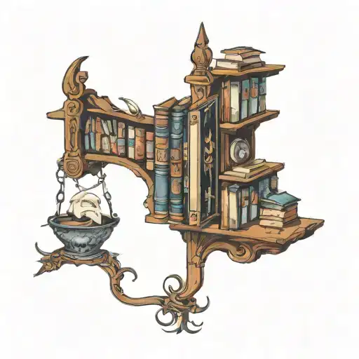 bookshelf tattoo design idea