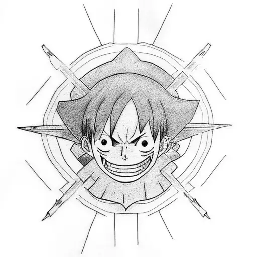 luffy tattoo design idea