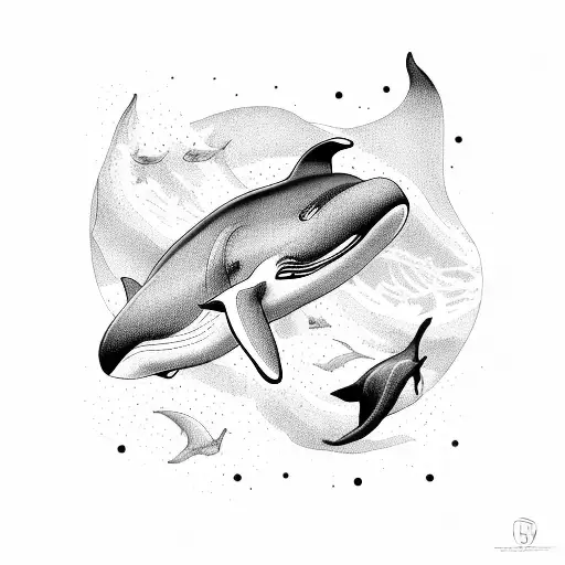 killer whale tattoo design idea