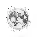 moon with write daddy tattoo design idea