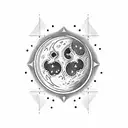 moon with write daddy tattoo design idea