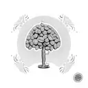 A coffee bean sprouting into a money tree tattoo design idea