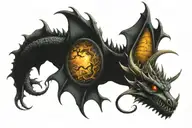 sleeping dragon tattoo design idea