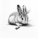 bad bunny tattoo design idea