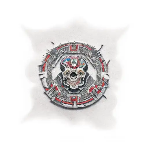 guerrero maya tattoo design idea