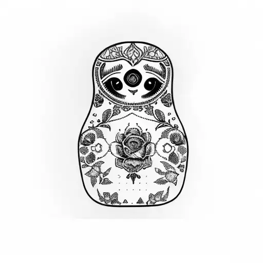 matryoshka blackberries tattoo design idea