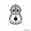 matryoshka blackberries tattoo design idea