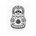 matryoshka blackberries tattoo design idea