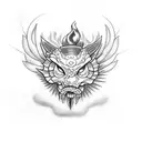 cuervo de fuego  tattoo design idea