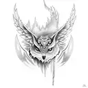 cuervo de fuego  tattoo design idea