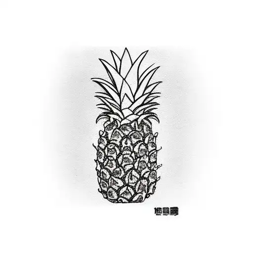 Pineapple tattoo design idea