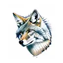 coyote tattoo design idea